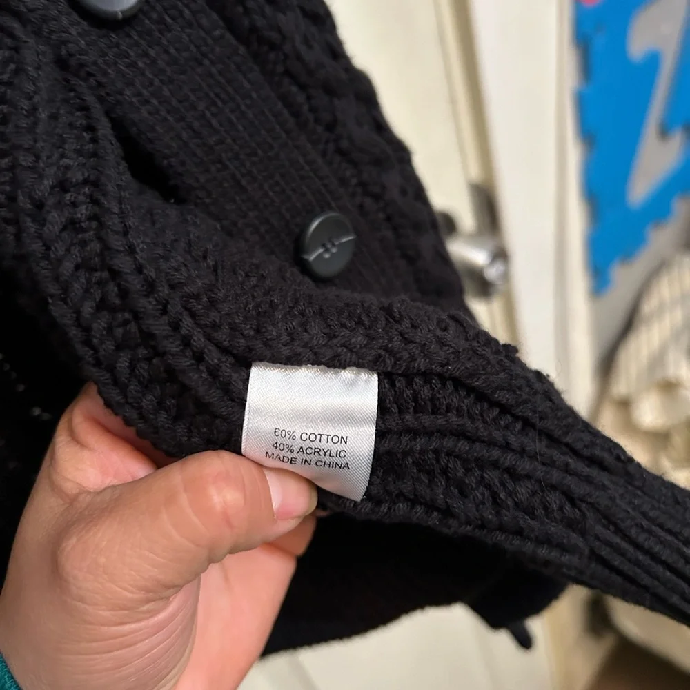 Tuckernuck Black Cable Knit Cardigan - Picture 2 of 6